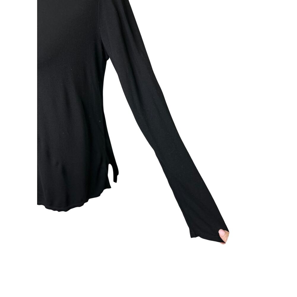 Theory Aller Drapey Tee Black Basic Pullover Shir… - image 2